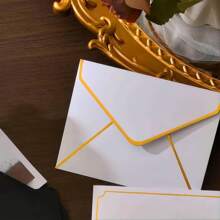 彩色金边铝箔信封，6 张或 12 张镀金邀请卡，迷你卡夹的小信封，节日贺卡 - 彩色 - 查看 8