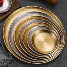 Stainless Steel Serving Platter, Available In Multiple Sizes, Can Be Used As Grill Tray, Vegetable Dish, Or Fruit Plate, Suitable For Home Daily Use, Parties, Buffets, And Restaurants