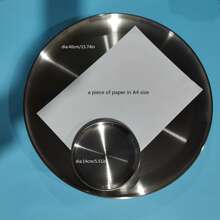 Stainless Steel Serving Platter, Available In Multiple Sizes, Can Be Used As Grill Tray, Vegetable Dish, Or Fruit Plate, Suitable For Home Daily Use, Parties, Buffets, And Restaurants