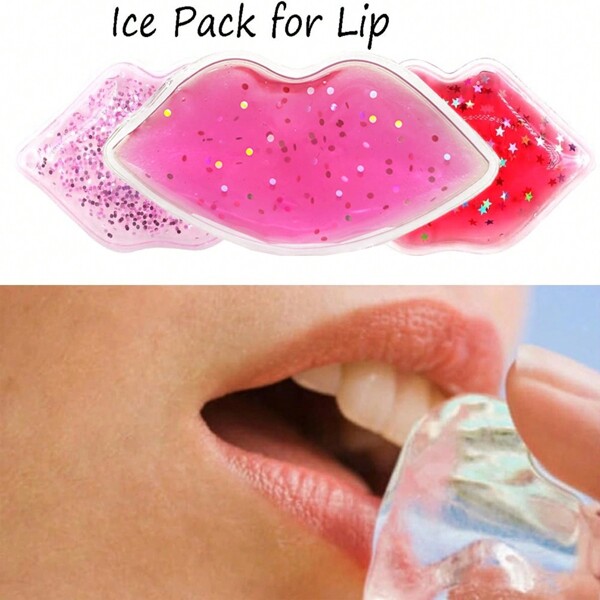 3PCS/Pack Gel Eye Ice Pack & Reusable Ice Pack For Lip Facial Care Cooling Eye Masks Flexible Dual Temp Hot & Cold Compress Relax Skin Care Tools Gift For Women
