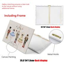 1pc Nutcracker Print, Vintage Watercolor Printable Wall Art, Nursery Wall Prints, Kids Xmas Digital Home Decor,Canvas Wall Poster, Bedroom Living Room Hallway Decoration Christmas Decorations Room Decor Christmas