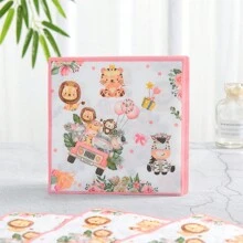 Bộ đồ ăn dùng một lần Jungle Animal, Đĩa tiệc & Khăn ăn 7/9 inch, Đồ dùng tiệc sinh nhật, Đĩa giấy & Khăn ăn dùng một lần, Thích hợp để trang trí tiệc sinh nhật - Nhiều màu - Xem 5