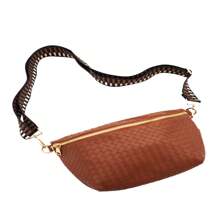 Rory Oversized Belt Crossbody Bag - Brown - View 3