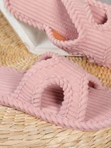 Pink Slipper For Women, Super Comfortable For Wear At Home, Suitable For Wearing Yourself And Welcoming Guests, Fashionable Slippers, House Shoes, Bedroom Shoes, Living Room Shoes - Pink - View 3
