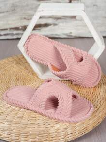 Pink Slipper For Women, Super Comfortable For Wear At Home, Suitable For Wearing Yourself And Welcoming Guests, Fashionable Slippers, House Shoes, Bedroom Shoes, Living Room Shoes - Pink - View 6
