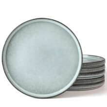 Richmount 6 Piece 10 Inches Plate Set, Dinner Plates For 6, Scratch Resistant, Stoneware Dinnerware, Kitchen Modern Rustic Serving Dishes - 煙藍色 - 查看 1