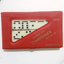 28pcs Premium Red & Black Plastic Dominoes & Ludo Game Set, With PVC Storage Box, Classic Board Game For Indoor, Outdoor, Camping, Travel, Family Game Night, Holiday Gift, Social Gathering, Birthday, New Year, Valentine's Day, Thanksgiving, Party, Best Gift For Friends