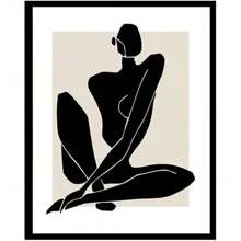 波西米亚风格墙壁艺术中世纪现代装饰帆布印刷品 1/3/6 件套 黑白中性抽象波西米亚风格墙壁装饰 适用于卧室客厅浴室（无框风格） - 黑與白 - 查看 30