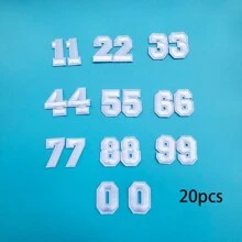 10 pièces/Set de patchs en tissu numériques simples de 0 à 9, 26 pièces/Set de patchs de lettres de l'alphabet et de chiffres, autocollants de broderie DIY pour vêtements, chapeaux, sacs à dos, vestes, pantalons
