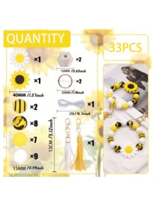 Tassel Silicone Bracelet Beaded DIY Kit, Handmade Gift For Friends - Multicolor - View 6