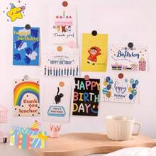 Happy Birthday Card With Flower Gift And Blessing, Premium Quality Greeting Card - Multicolor - View 1