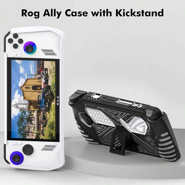 Protective Case For Rog Ally TPU With Kickstand And Screen Protector Anti-Scratch & Shockproof Protective Cover Compatible With Rog Ally