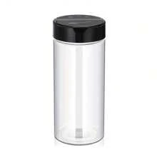 400ml Plastic PET Transparent Reusable Spice Jar With Dual Lids, Herb & Spice Storage Container With Sprinkler