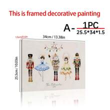 1pc Nutcracker Print, Vintage Watercolor Printable Wall Art, Nursery Wall Prints, Kids Xmas Digital Home Decor,Canvas Wall Poster, Bedroom Living Room Hallway Decoration Christmas Decorations Room Decor Christmas