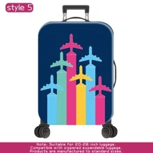 Aircraft Pattern Series, Reactive Printing, Suitcase Protective Covers, Suitcase Accessories, Suitable For Business, Business Trips, Vacations, Travel, Luggage Check-In, Back To School, Providing Personalized Color And Good Protection For Your Suitcase. Suitable For 20- 28 Inch Box. Bag For School School Accessories School Stuff - Multicolor - View 22