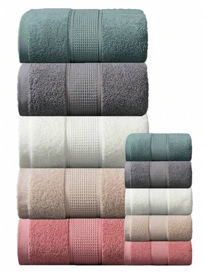 1 pieza Toalla de baño, gruesa, rectangular de 70*140cm, con patrón jacquard o 1 pieza Toalla de cocina/rostro/mano, de 40*60cm, suave, absorbente, de secado rápido, resistente a la decoloración, adecuada para baño, hotel, viaje, fiesta, regalo, salón, escuela, vuelta al cole, viaje, artículos esenciales de viaje, artículos esenciales del hogar, toalla, cuidado de la piel