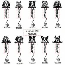 1 件定制书签，爱书人礼物，比格犬书签，边境牧羊犬书签，卡斯罗犬版书签，柯基犬书签，德国指针犬书签，美国恶霸经典书签，巴吉度猎犬书签，寻血猎犬书签，凯恩梗书签，牧羊犬书签，返校礼物，教师礼物，独特书签，爱狗人士 - 黑色 - 查看 1