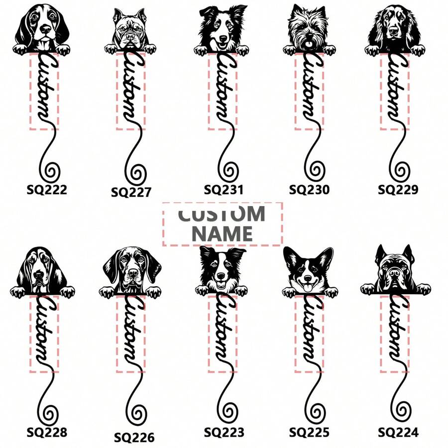 1 件定制书签，爱书人礼物，比格犬书签，边境牧羊犬书签，卡斯罗犬版书签，柯基犬书签，德国指针犬书签，美国恶霸经典书签，巴吉度猎犬书签，寻血猎犬书签，凯恩梗书签，牧羊犬书签，返校礼物，教师礼物，独特书签，爱狗人士 - 黑色 - 查看 1