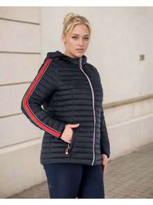 Piumino da donna taglie forti Cappotto ripiegabile con cappuccio imbottito leggero trapuntato