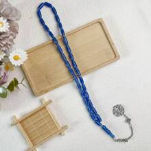 1pc Classic Minimalist 33pcs Pearl Beads Bracelet, Solid Color Acrylic Material, Suitable For Men's Daily Wear - Acrylic Rice Grains - View 5