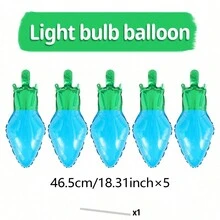 Bóng bay lá kim loại hình bóng đèn Giáng sinh, màu đỏ, xanh dương, vàng và xanh lá cây dùng để trang trí tiệc theo chủ đề Giáng sinh, Giáng sinh - Nhiều màu - Xem 14