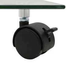 Tempered Glass Plant Rollers Set Of 4 Durable 35x35 Cm Lightweight Mobility For Pots And Planters Indoor Outdoor Use - 黑色 - 查看 4