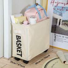 1 chiếc giỏ đựng quần áo bẩn có bánh xe có thể gấp gọn, giỏ đựng đồ giặt gia dụng đa chức năng, họa tiết ngẫu nhiên - Nhiều màu - Xem 6