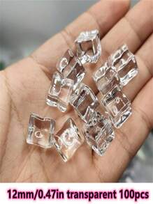 Acrylic Transparent Square Plastic Ice Cubes, Water Crystal Bottle Bar Photography Props Best Gifts Birthday Graduation