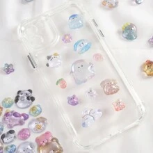 1 件随机可爱动物鬼魂滴 3D 浮雕贴纸剪贴簿 DIY 日记装饰文具贴纸卡哇伊美学贴纸 - 彩色 - 查看 7