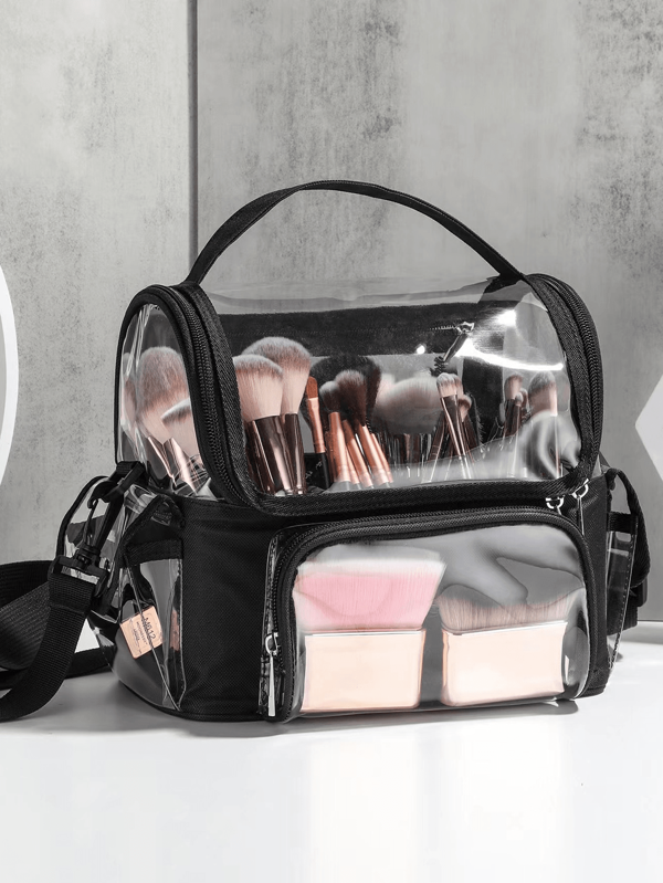 Salão de beleza maquiagem ferramenta mochila cabeleireiro ferramenta armazenamento saco transparente à prova d'água viagem saco pvc moda feminina bolsas