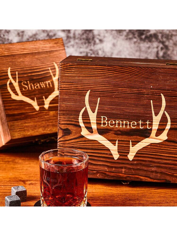 Whisky Stenen Met Initiaal - Gepersonaliseerd Cadeau