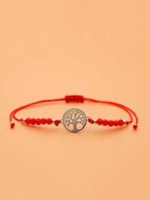 LORRILIA 12 piezas de pulseras brazaletes de pareja con cristales y trenzado con diseño de árbol de la vida de acero inoxidable, accesorio de joyería de regalo con suerte para mujer al por mayor