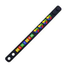 Adjustable Bracelet For Autistic People With Hearts - Negro - Ver 6