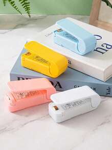 Máquina selladora de mini bocadillos, selladora de plástico, preservador de alimentos en bolsas de plástico para el hogar y estudiantes (baterías no incluidas, se deben adquirir por separado) - Artículos esenciales de verano, accesorios de viaje, accesorios de vacaciones, accesorios de playa, útiles escolares, suministros para acampar