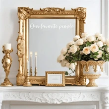 Customized Mirror Sticker Wedding Seating Chart Decal - Wedding Sign Decor DIY Wedding Decals - Seating Chart Mirror Decal Ornamental, Adhesive Fashionable, Stylish, Exquisite Custom, Personalized, Unique Ideal Gifts For Her Her, Boyfriend, Girlfriend, Dad, Family, Mom, Friends, Pets, Son, School Students, Daughter, Workers School, Home, Office, School Essentials, Customized Stickers, Back To School Supplies, Stylish, Colorful, Modern, Tea Room, Home, Garden, Office, For Birthdays, For Weddings, For Housewarming, Festive Calendar - Multicolor - View 6