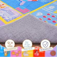 Kids Playroom Rugs - Round ABC Alphabet, Numbers, Shapes And Map Educational Classroom Rug Learning & Fun Game Play Mat Preschool Kids Playmat For Todder Children Nursery - Abc Map-round - 查看 7