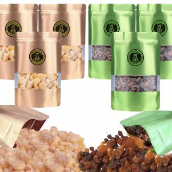 Résine naturelle pure d'encens et de myrrhe - épices aromatiques cueillies à la main, convenant à la purification et à la décoration intérieure. Résine sacrée de Jérusalem soigneusement sélectionnée avec une fragrance éternelle, spiritualité - Découvrez la sainteté de brûler l'encens et la myrrhe dans nos maisons confortables