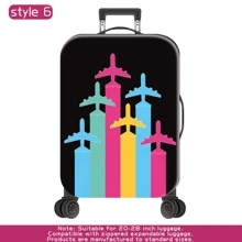 Aircraft Pattern Series, Reactive Printing, Suitcase Protective Covers, Suitcase Accessories, Suitable For Business, Business Trips, Vacations, Travel, Luggage Check-In, Back To School, Providing Personalized Color And Good Protection For Your Suitcase. Suitable For 20- 28 Inch Box. Bag For School School Accessories School Stuff - Multicolor - View 12