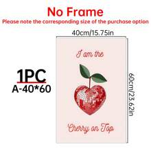 1 件 I Am The Cherry On Top - 迪斯科心樱桃海报 - 有趣而时髦的墙壁艺术 - 家庭厨房装饰艺术 - 客厅、卧室帆布墙壁装饰 - 彩色 - 查看 15
