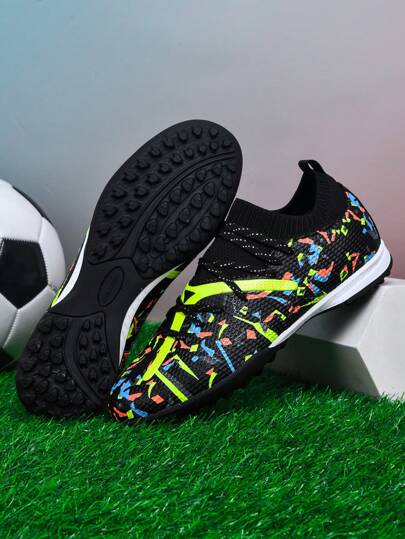 1 Pair Football/Soccer Cleats For Training, Suitable For Artificial Turf, Hard Ground, Indoor Court, Professional Team Sport Shoes, Lace-Up, Non-Slip Rubber Sole, Lightweight High-Performance Design