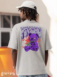 T-Shirt Money Dollar Bear Shirt  Oversized Streetwear Style Ref 1485 FLUXOGEEK - Xám - Xem 5