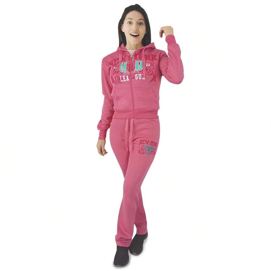 Plush Pants Set With Stretch 2 Pieces - 粉色 - 查看 1