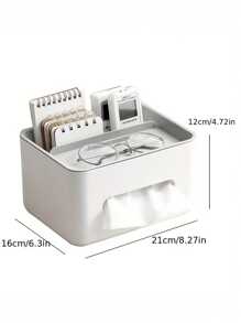 多功能桌面收纳盒、纸巾盒、抽屉整理器、遥控器及杂物收纳架、办公桌收纳整理器家居浴室装饰浴室整理器夏季 - 彩色 - 查看 3