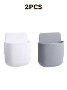1/2PCS High-Quality Non-Punched Bathroom Shelves Wall-Mounted Suction Cup Shower Organizer Holder Plastic Shelf Bathroom - Multicolor - View 12