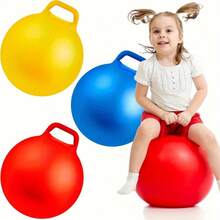 1pc Hopper Ball Jumping Hopping Ball, Exercise Ball Bouncing Ball With Handle For Outdoors Sports School Games Exercise (Red, Blue, 18 Inch) - 1pc Red - View 2