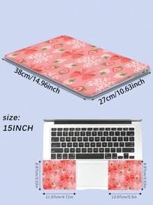 1 Laptop Skin Sticker With Customizable Pattern, Red Bow Christmas Stickers,41.5*29cm For 17-Inch Laptops, Anti-Scratch Laptop Protective Film