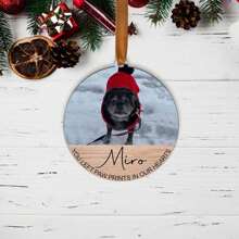 1 pieza Adorno conmemorativo de perro como regalo, adorno de fotos, regalo conmemorativo para amantes de los perros, adorno conmemorativo personalizado de mascotas, retrato de mascota personalizado - Multicolor - Ver 3