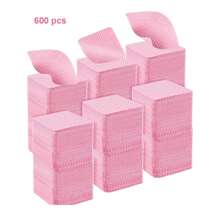 Lint Free Nail Wipes, 1000pcs/500pcs/200PCS/100pcs Nail Supplies Nail Polish Remover Wipes, Super Absorbent Soft Nail Wipes For Fingernail Polish Remover And Eyelash Extension Wipes For Nail Art Pink