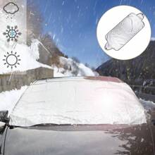 2* Car Windscreen Windshield Anti Snow Frost Cover Front Rear Window Sunshade Visor UV Protection 150X70cm - Silver - View 4