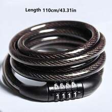 1 Stück Diebstahlsicherung Motorrad Batterie Fahrrad Fahrradschloss Zahlenkombinationsschloss Vier-Ziffern Fahrrad Mountainbike Passwort Stahlkabel Schloss Diebstahlsicherung Zahlenkombinationsschloss 4-Ziffern